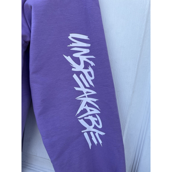 Unspeakable Hoodie & Jogger Set Purple Black Size 16 Youth - Picture 11 of 13